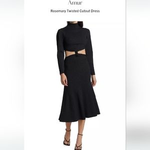 NWT AMUR sz XL 10-12 Midi Sweater dress Mock neck Long sleeves